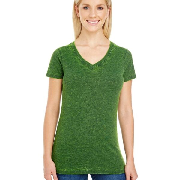 Women's Cross Dye V-Neck T-Shirt Thumbnail