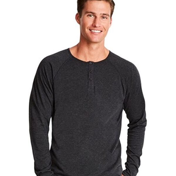 Men's Triblend Henley T-Shirt Thumbnail