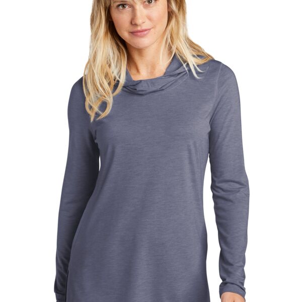 Ladies PosiCharge ® Tri Blend Wicking Long Sleeve Hoodie Thumbnail